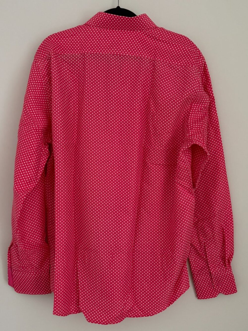 Azaro Uomo Italian Collection Pink Polka Dot Slim Fit Shirt Modern Preppy 3XL - Picture 2 of 6